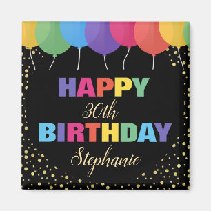 Alles Gute zum Geburtstag Individuelles Jahr Name Magnet