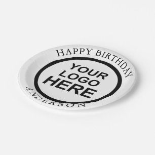 Alles Gute zum Geburtstag Individuelles Logo Papie Pappteller