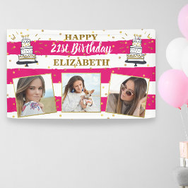 Alles Gute zum Geburtstag, jedes Alter Foto Collag Banner