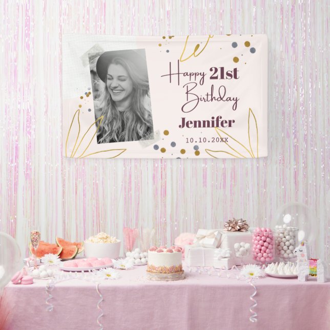Alles Gute zum Geburtstag jedes Jahr Personalisier Banner (Party)
