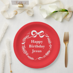 Alles Gute zum Geburtstag Jesus   Handgezeichnete  Pappteller