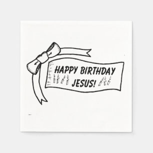 Alles Gute zum Geburtstag Jesus Paper Napkins Serviette