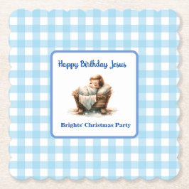 Alles Gute zum Geburtstag Jesus Paper Untersetzer