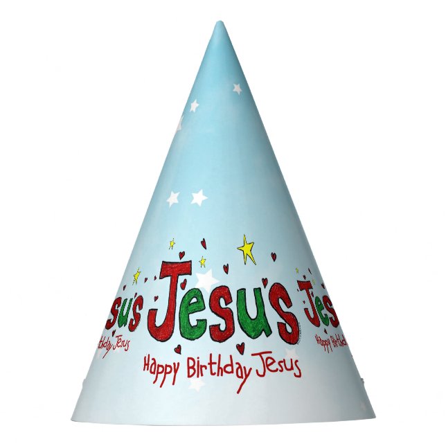 Alles Gute zum Geburtstag Jesus Partyhütchen (Vorderseite)