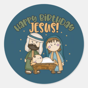 Alles Gute zum Geburtstag Jesus Stickers