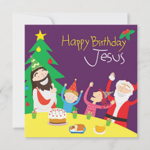 Alles Gute zum Geburtstag Jesus Weihnachten Einladung