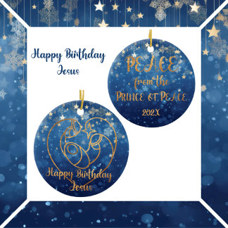 Alles Gute zum Geburtstag Jesus Weihnachten Keramik Ornament