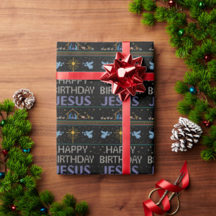Alles Gute zum Geburtstag Jesus Weihnachten Sweate Geschenkpapier
