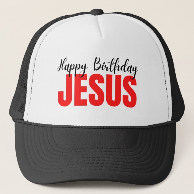 Alles Gute zum Geburtstag Jesus Weihnachten Truckerkappe (Vorderseite)