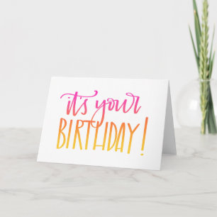 Alles Gute zum Geburtstag! Kalligrafie-Geburtstags Karte