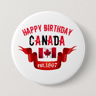 Alles Gute zum Geburtstag Kanada est. 1867 - Button