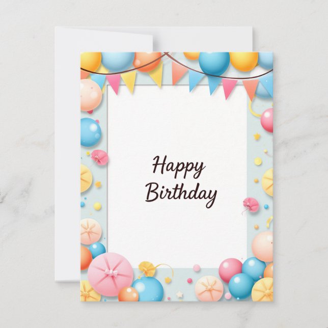 Alles Gute zum Geburtstag Karte (Vorderseite)