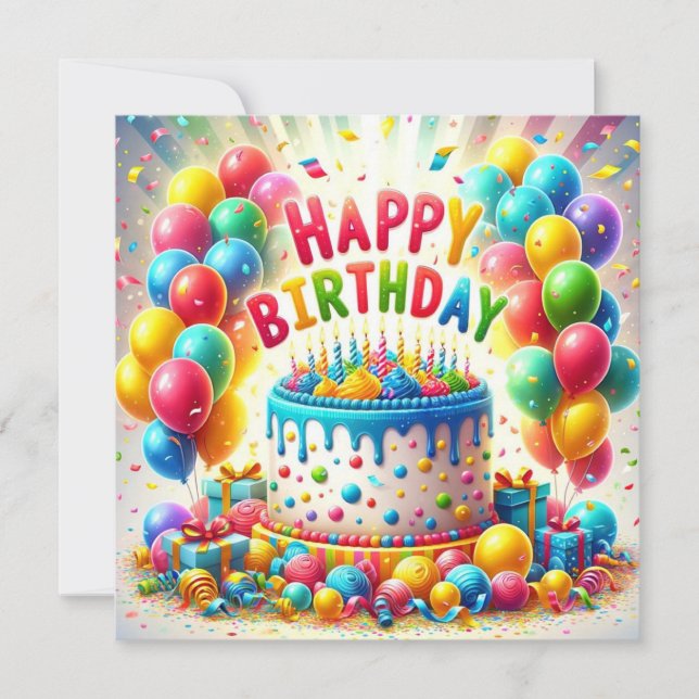 Alles Gute zum Geburtstag Karte (Vorderseite)