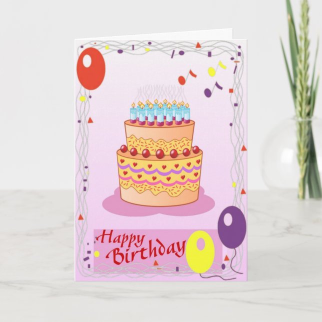 Alles Gute zum Geburtstag Karte (Vorderseite)