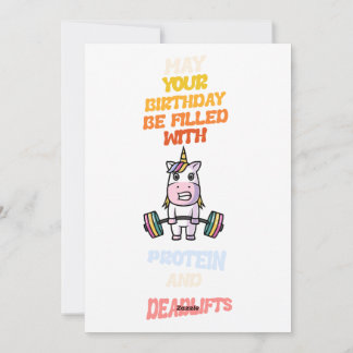 Alles Gute zum Geburtstag Karte Protein und Deadli