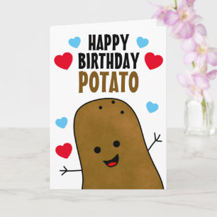 Alles Gute zum Geburtstag Kartoffel Karte