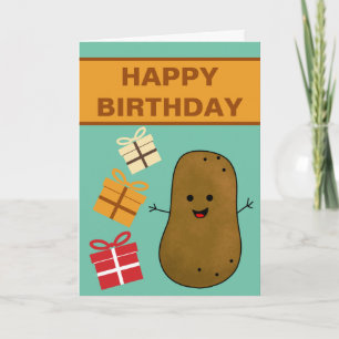 Alles Gute zum Geburtstag Kartoffel Mit Geschenken Karte