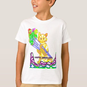 Alles Gute zum Geburtstag Katze mit Blumen T-Shirt