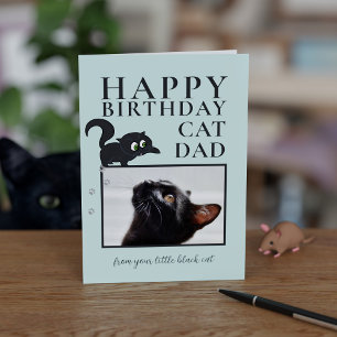 Alles Gute zum Geburtstag Katzenpapa von Black Kit Karte