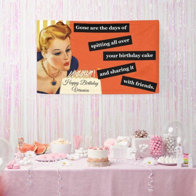 Alles Gute zum Geburtstag, Kerzen ausblasen Vintag Banner (Party)