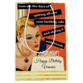 Alles Gute zum Geburtstag, Kerzen ausblasen Vintag Mittlere Geschenktüte