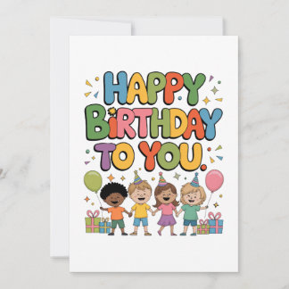 Alles Gute zum Geburtstag Kinder Dankeskarte