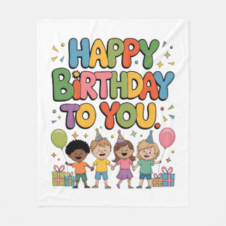 Alles Gute zum Geburtstag Kinder Fleecedecke