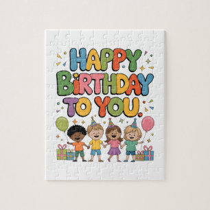 Alles Gute zum Geburtstag Kinder Puzzle