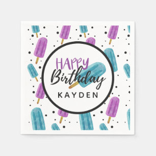 Alles Gute zum Geburtstag Kinder Sommer Eis Pop Pa Serviette
