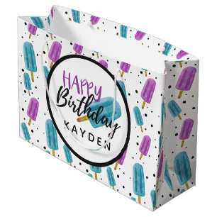 Alles Gute zum Geburtstag Kindername Sommer Eis am Große Geschenktüte