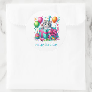 Alles Gute zum Geburtstag Kitten Aufkleber