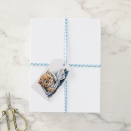Alles Gute zum Geburtstag, Kitten unter dem Decken Geschenkanhänger