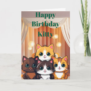 Alles Gute zum Geburtstag Kitty Grußkarte Karte
