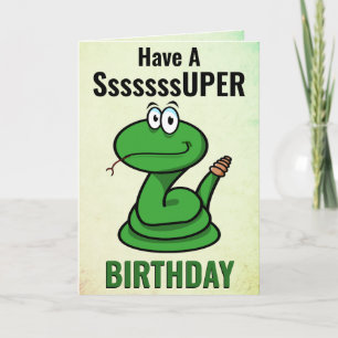 Alles Gute zum Geburtstag Klapperschlange Karte