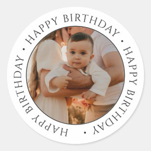 Alles Gute zum Geburtstag Klassisch Einfache Ben Runder Aufkleber
