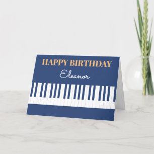 Alles Gute zum Geburtstag Klaviertasten Musikalisc Karte