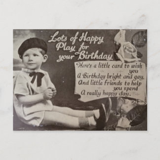 Alles Gute zum Geburtstag kleiner Junge Vintage Sc Postkarte