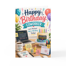 Alles Gute zum Geburtstag Kollege Büro Humor Grußk