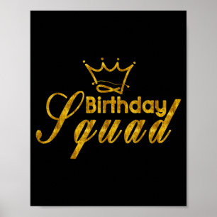 Alles Gute zum Geburtstag König Krone Party Gold G Poster