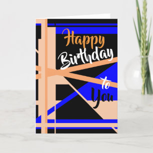"Alles Gute zum Geburtstag" Korallenblau Schwarze Karte