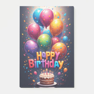 Alles Gute zum Geburtstag Kuchen Post-It Notizen