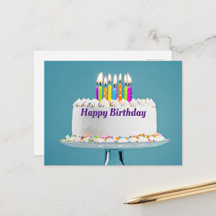 Alles Gute zum Geburtstag Kuchen Postkarte