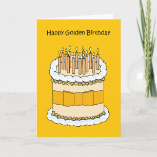 Alles Gute zum Geburtstag, Kuchen und Kerzen. Karte