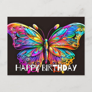 Alles Gute zum Geburtstag Künstlerisches Schmetter Postkarte