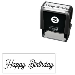 Alles Gute zum Geburtstag Kursive Schrift Textvorl Permastempel