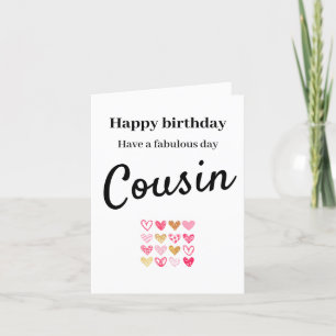Alles Gute zum Geburtstag Kusine Karte