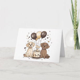 Alles Gute zum Geburtstag Labrador Retriever Hunde Karte