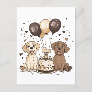 Alles Gute zum Geburtstag Labrador Retriever Hunde Postkarte