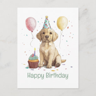 Alles Gute zum Geburtstag Labrador Retriever Hunde Postkarte