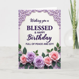 Alles Gute zum Geburtstag Lavendel-Randkarte Karte